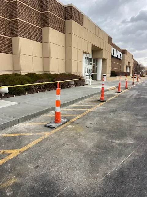 New Concrete Paving on a commercial lot in Raymore, MO